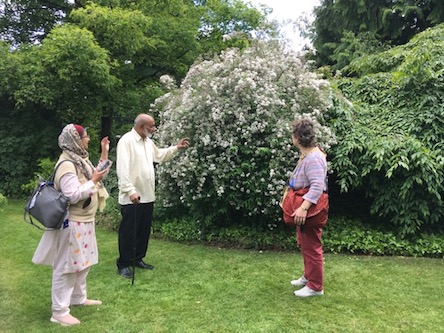 Edinburgh Botanics. Aleem, Sarah and Fiona